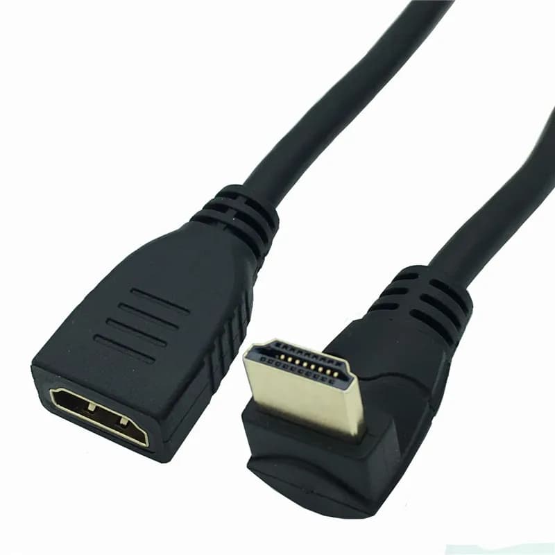 Extension Cable HDMI-compatible Male to Female Extender Adapter Angled Plug Support 4K*2k 60Hz 2.0V for Switcher HDTV LCD PC