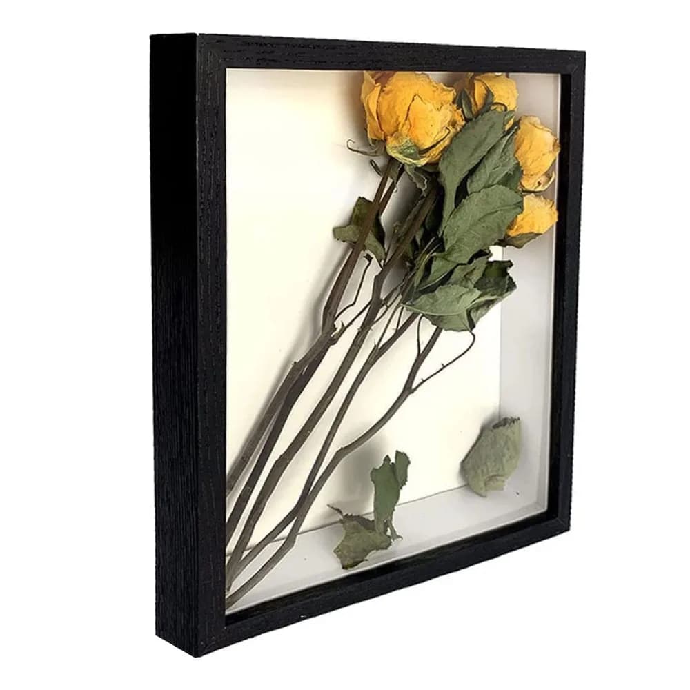 Shadow Box cornici Bouquet Display custodia per fiori profonda per artigianato foto 3D memoria memoria tavolo in legno e appeso a parete