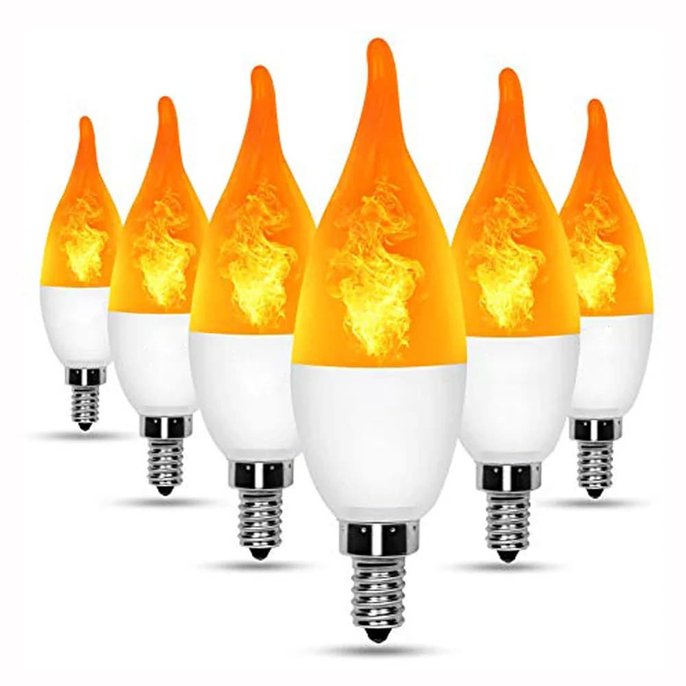E14 LED Fiamma Lampadina tremolante LED Luce di emulazione antincendio E27 Lampada a candela 3 modalità di illuminazione Lampada creativa per atmosfera natalizia Decorazioni per la casa