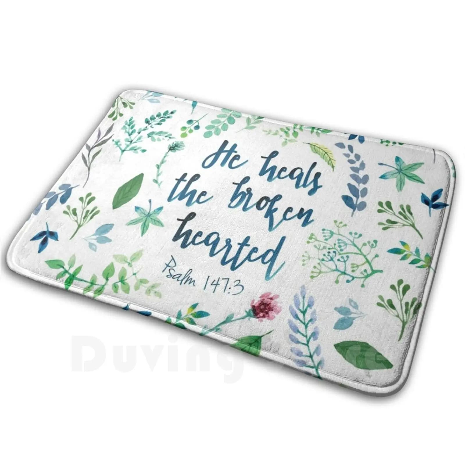 Psalm 147 : 3 Soft Non-Slip Mat Rug Carpet Cushion Psalm 147 3 Words Speech Actions Truth Bible Verse Verses Quote Quotes