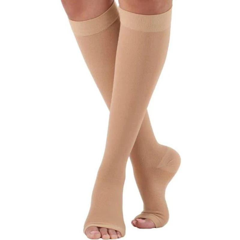 Calze a compressione S-XL calze alte fino al ginocchio calze autoreggenti calze da equitazione per vene Varicose