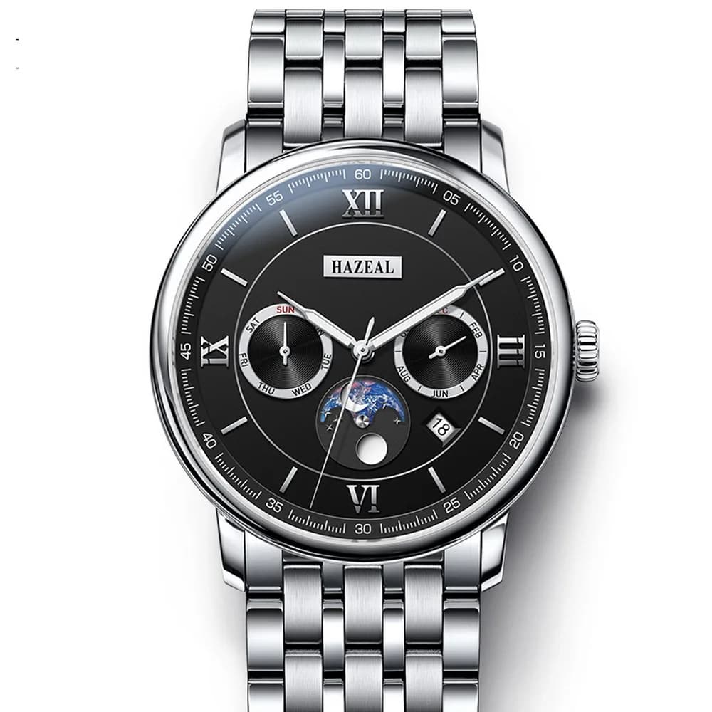 HAZEAL orologio da uomo orologi automatici vestito orologio da polso meccanico impermeabile a carica automatica da uomo di lusso montre homme moda relogio