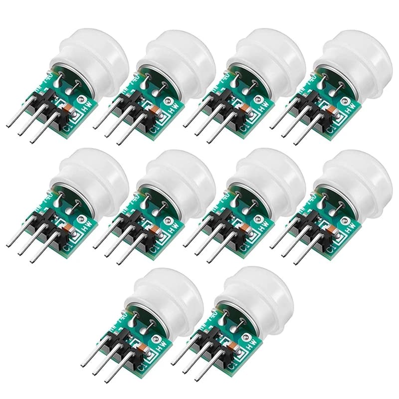 10 pz AM312 Mini modulo sensore umano IR piroelettrico infrarossi PIR sensore di movimento moduli rilevatore DC 2.7V a 12V