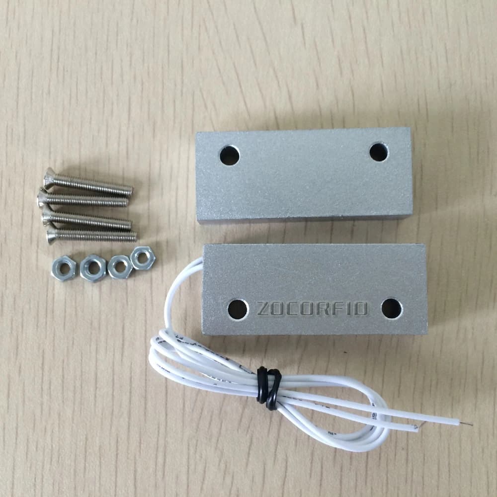 Rilevatore di sistema di allarme domestico con interruttore magnetico per porte e finestre cablato MC-58 in lega di alluminio