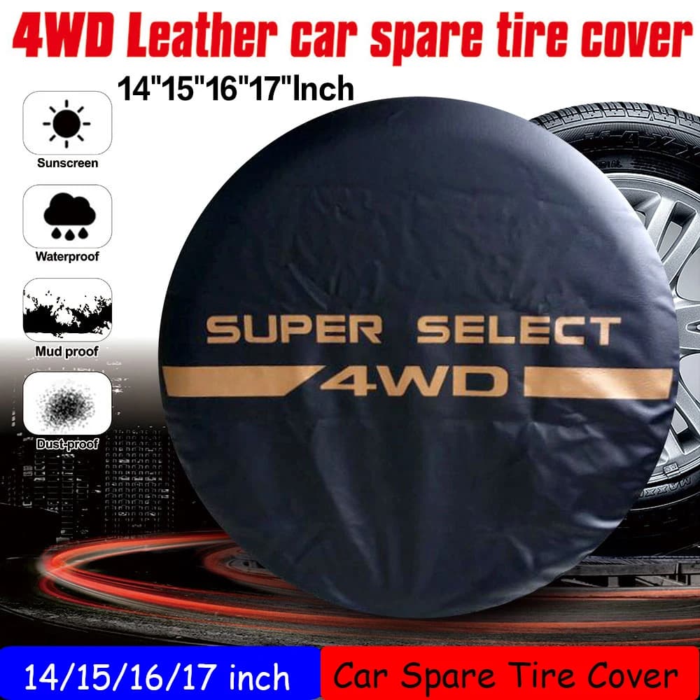14 15 16 17 inch 4WD waterproof leather dust cover PVC spare wheel rubber cover protective case for Mitsubishi Pajero for car styling