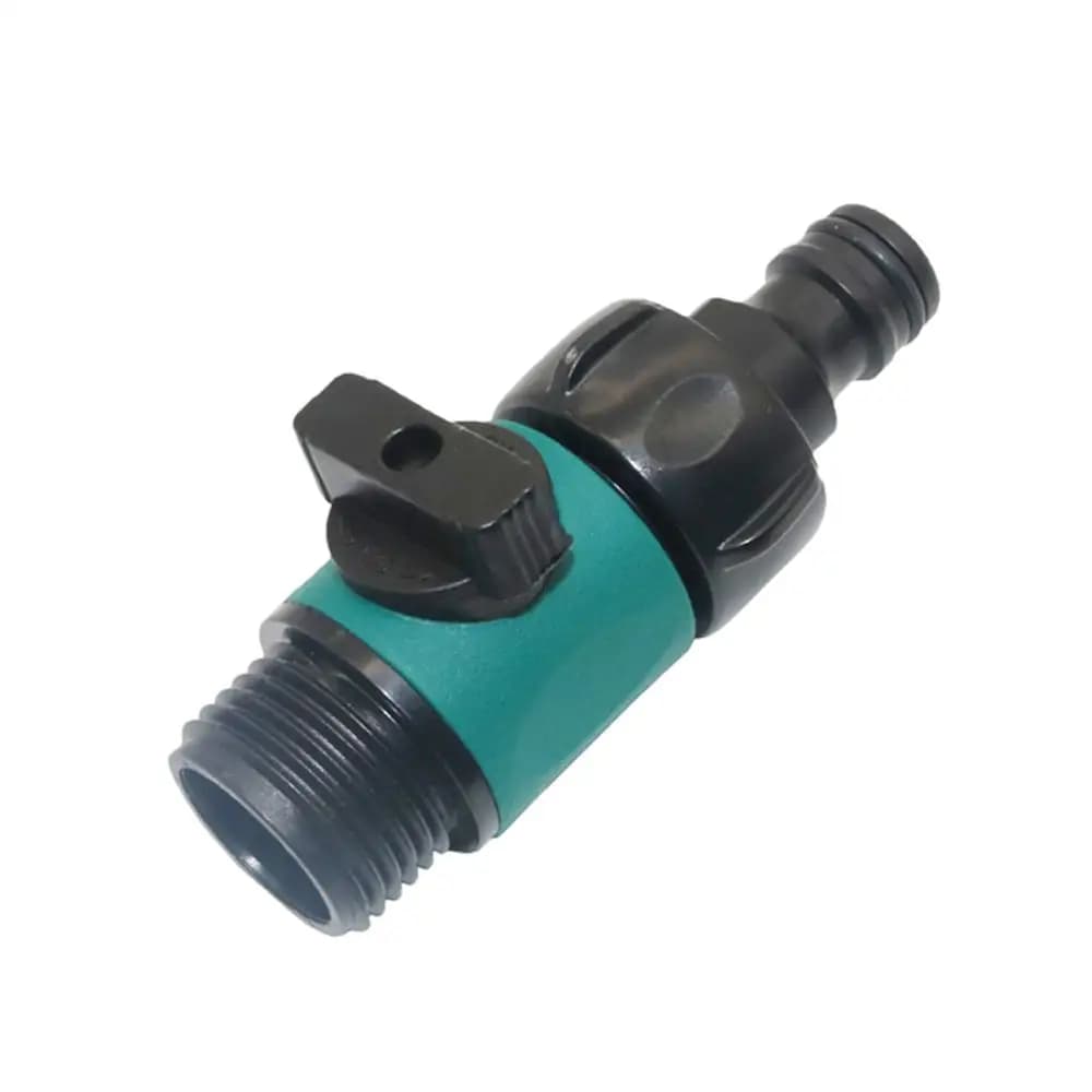 Plastic Valve with 3/4" Male Thread Quick Connector for Car Wash Fittings for Garden Pipes Fast Joints Safety Valve 1 pc