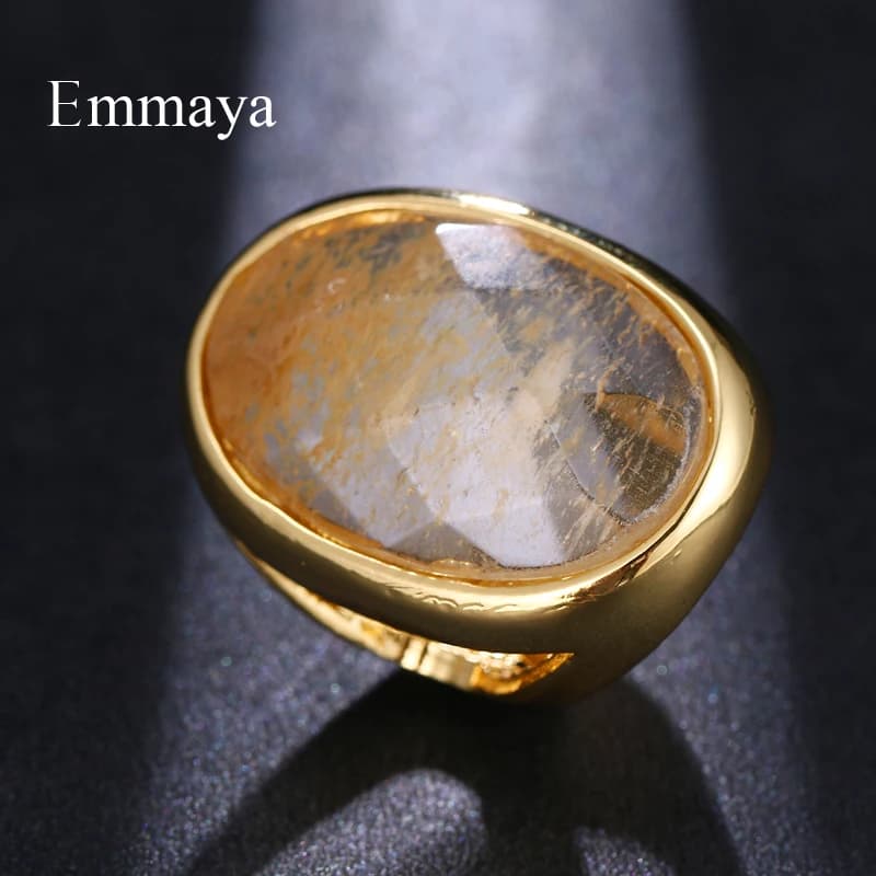 Emmaya New Design For Women Fashion Statement Oval-shape Muliticolor Choice Eye-catching Ring In Party Perfect Dress -Up
