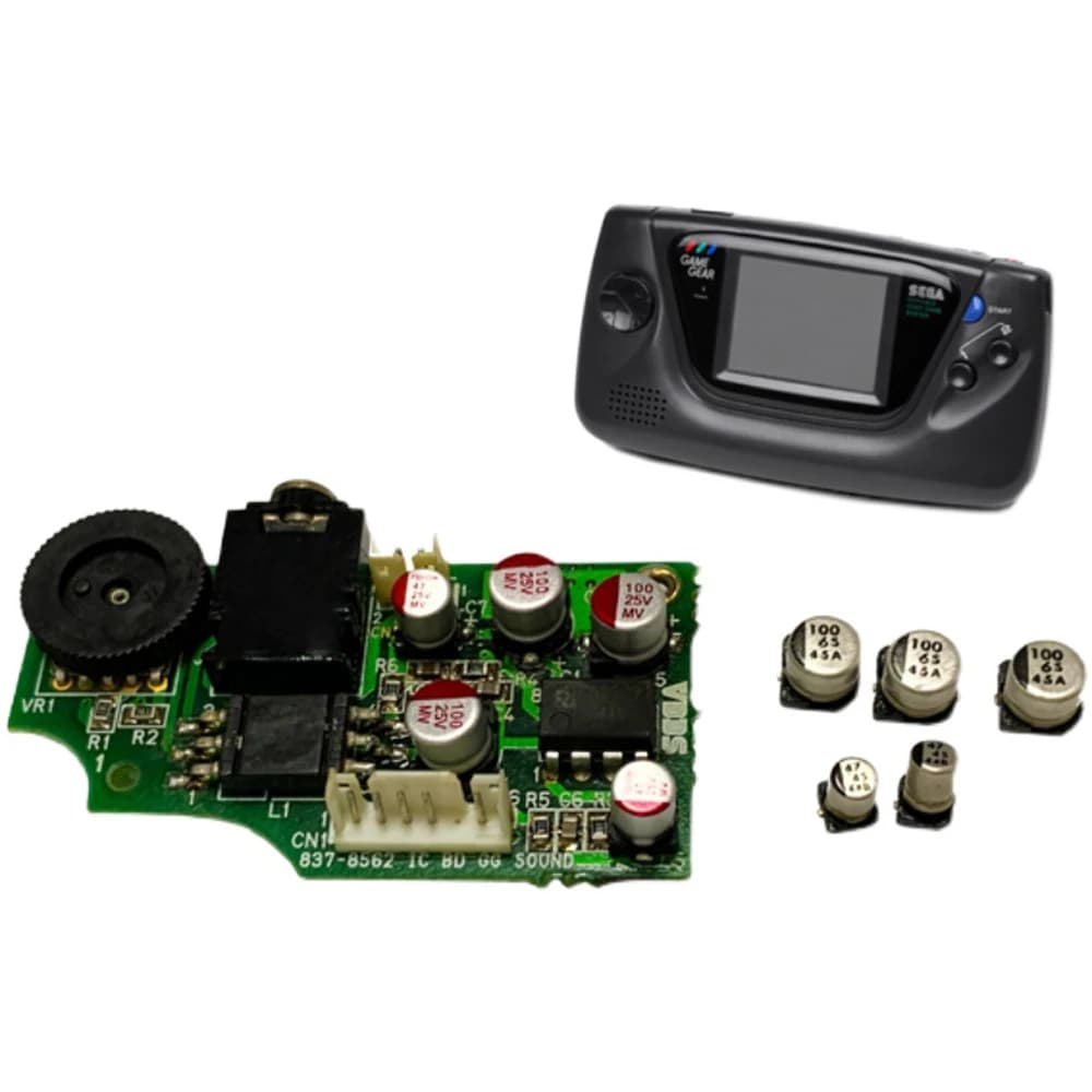 Parti di riparazione del condensatore solido per la sostituzione del condensatore solido della scheda audio Sega Game Gear, un set di 5 pezzi