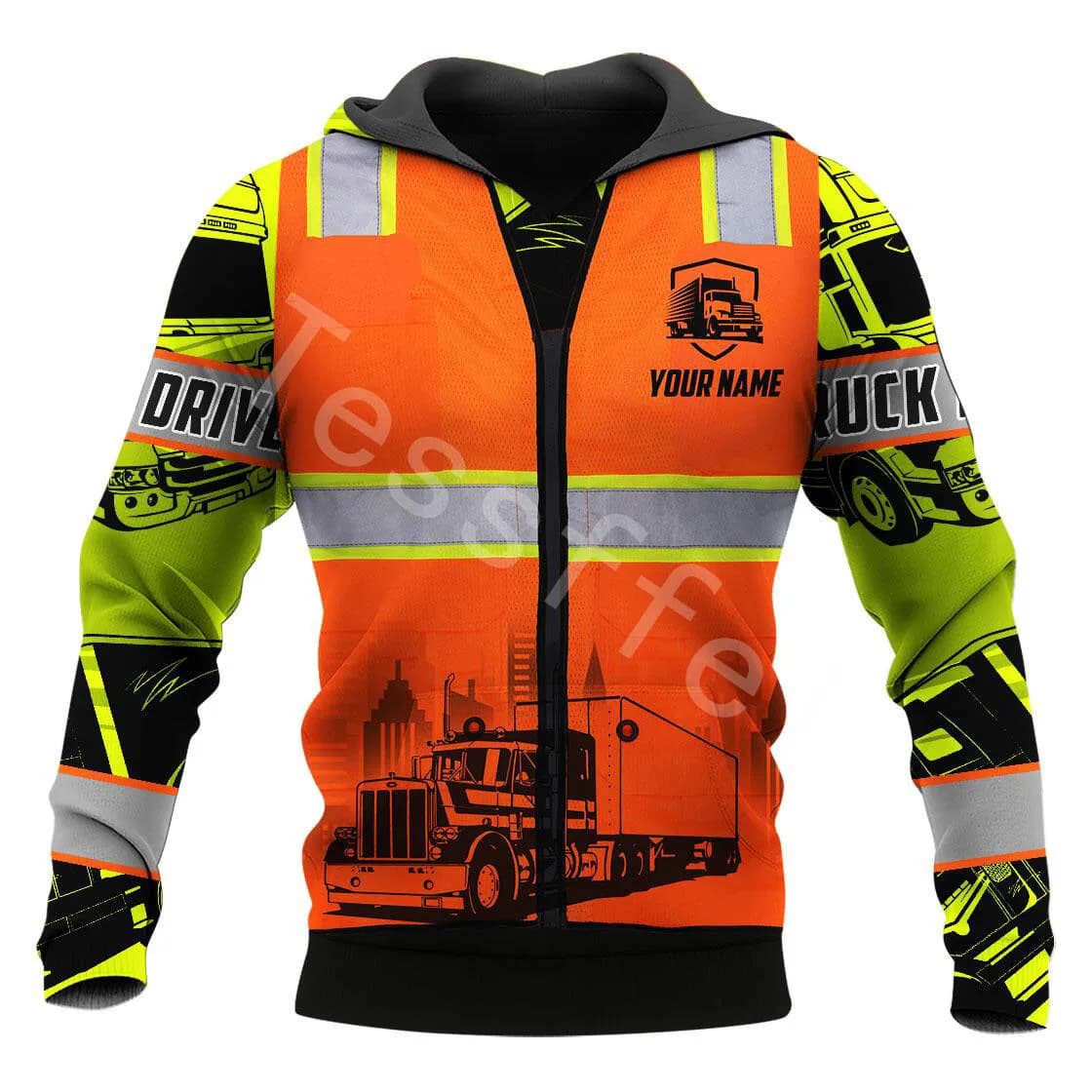 Tessffel Truck Operator 3D stampato 2021 nuova moda per uomo/donna felpa con cappuccio felpe con cerniera Casual Unisex Pullover T03