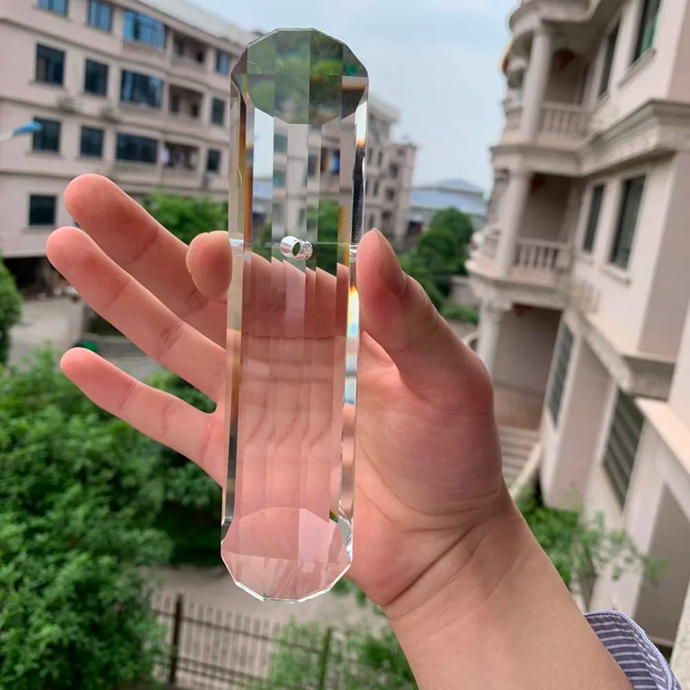 150MM Pillar Suncatcher Crystal Prism Faceted Chandelier Part Rainbow Maker DIY Craft Large Chandelier Crystal Decor Accessories