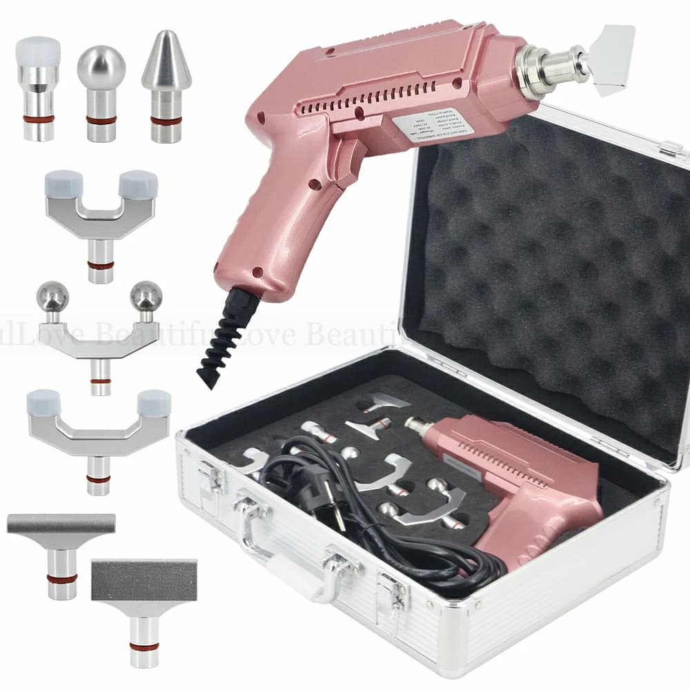 1500N Chiropractic Adjustment Tool Electric Correction Gun Cervical Massage Treatment Device for Massage Treatment 8 Heads