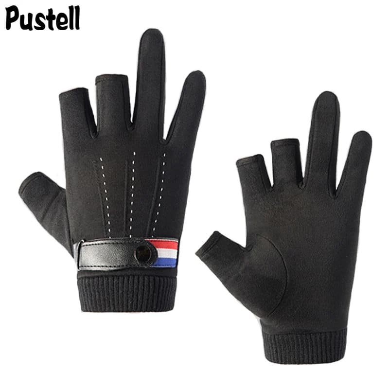 Autumn Men's Cycling Gloves 3 Sports Fishing Gloves Winter Non-slip Outdoor without fingers