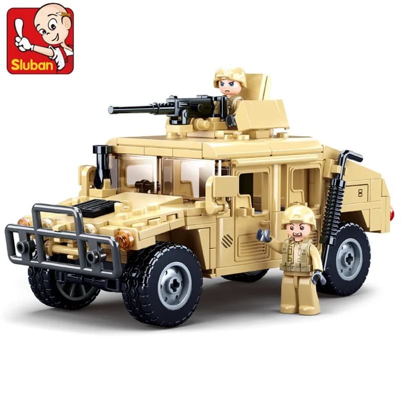 265PCS WW2 Militare SWAT H1 Armatura d'assalto Veicolo Building Blocks Educativi Guerra Esercito Soldato Auto Creazione Mattoni Giocattolo per I Ragazzi