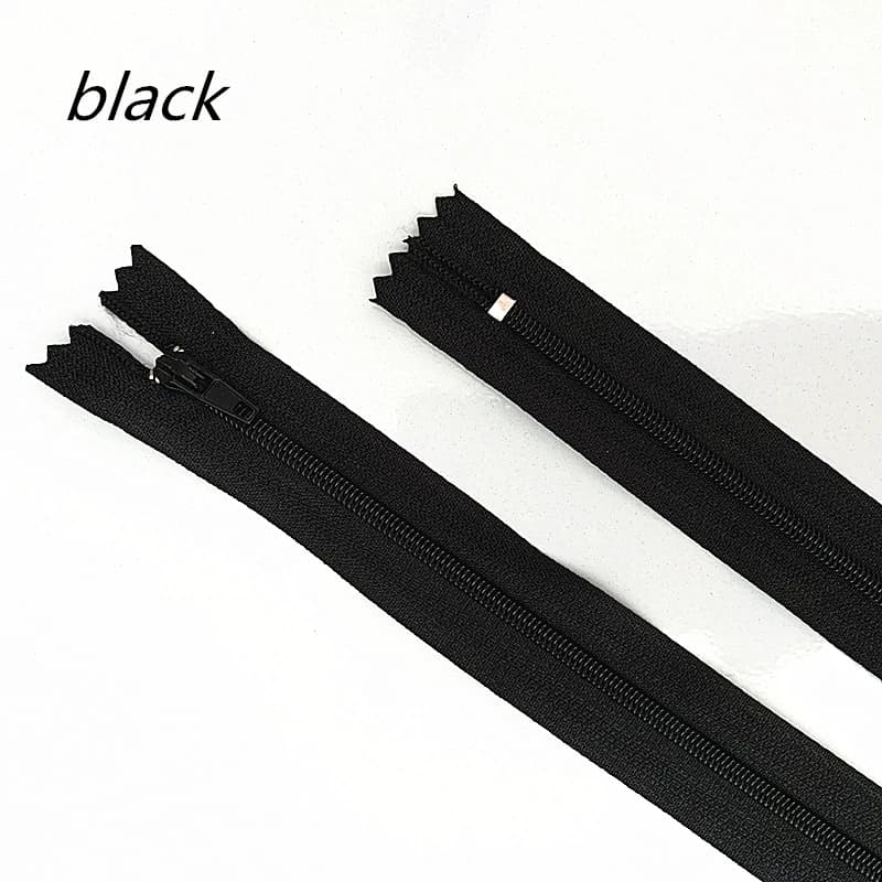 10 cerniere in nylon nero da 10-60 cm (4-24 pollici) per sarti, artigiani e FGDQRS 3 #