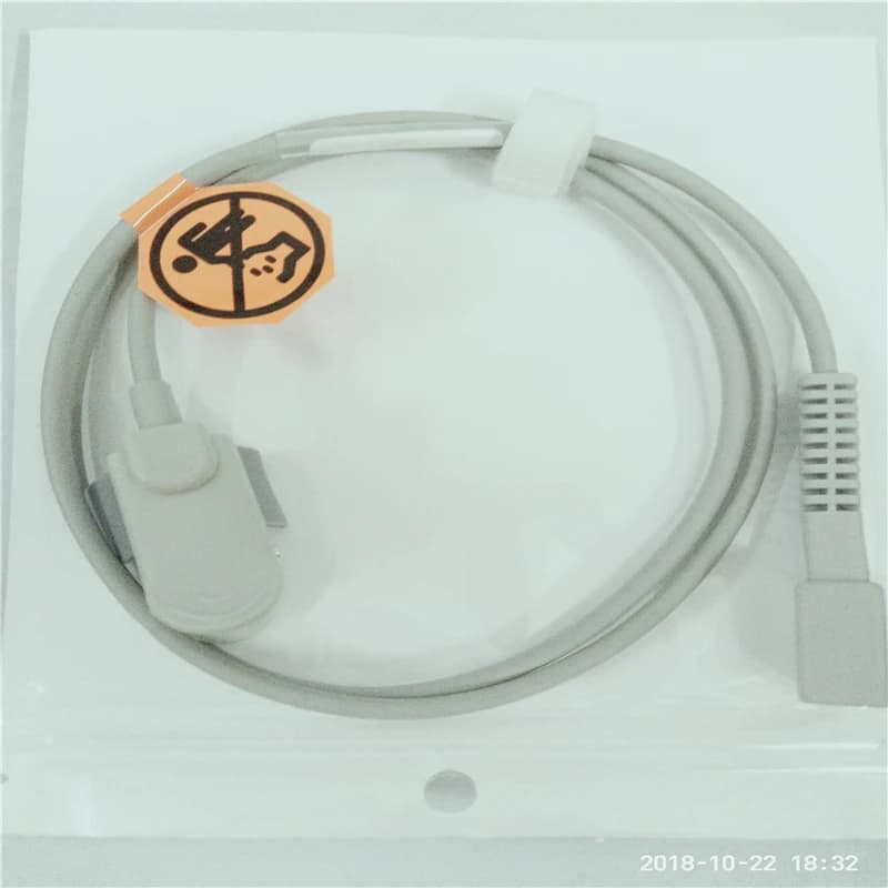 Compatible with Nellcor DB7 Pin Spo2 sensor pulsometer probe with finger clips, Spo2 1m TPU lens sensor