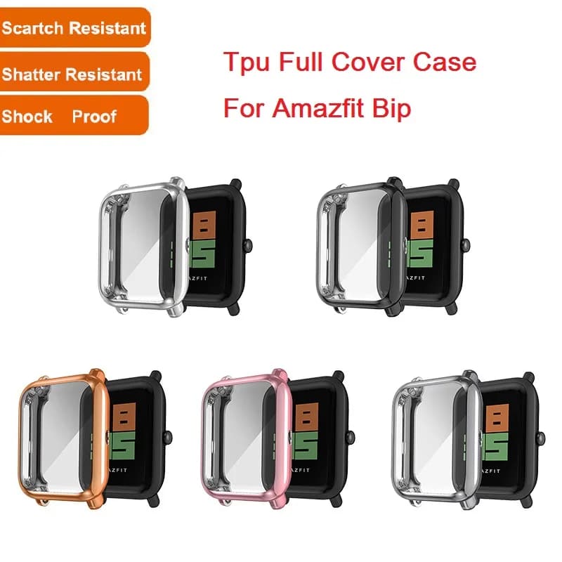 Tpu case for Huami Amazfit Bip U Bip Lite Full protective shell for Amazfit Bip 3 Pro Cover bumper Frame Smart Watch Accessories