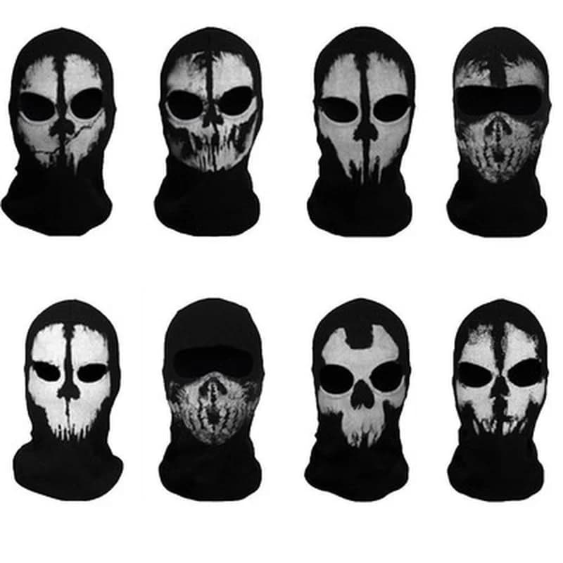 Maschera nera Passamontagna Berretti Cappelli Uomo Fantasma Teschio Full Face Maschera calda Cappuccio Beanie Ggorros Hombre Casquette Bbalaclava
