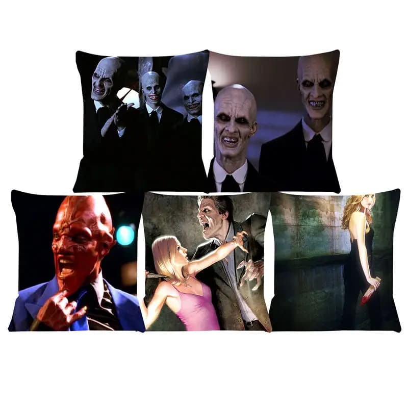 Fodera per cuscino di film vampiro comodo breve peluche federe 45x45cm sedia auto divano cuscino decorativo per la casa SJ-140