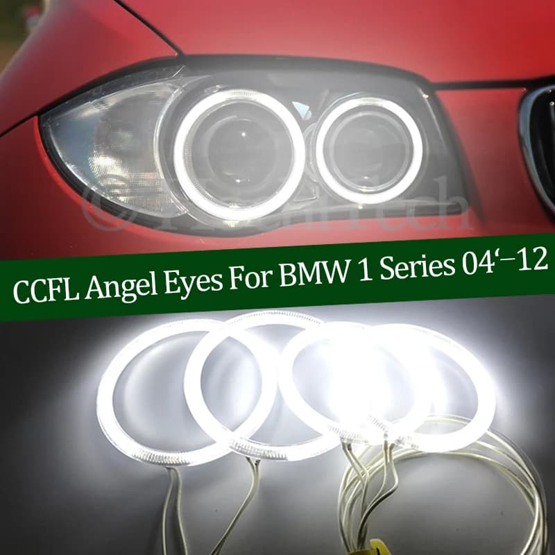Hight Quality CCFL Angel Eyes Kit anello bianco caldo per BMW serie 1 E81 E82 E87 E88 2004-2012 faro allo xeno Demon Eye
