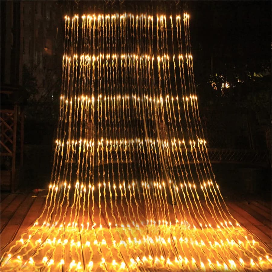 220V Spina UE 3*2/3*3M Led Cascata Meteor Shower String Light Natale Fata Luce Ghirlanda per Natale Giardino Decorazione della festa nuziale