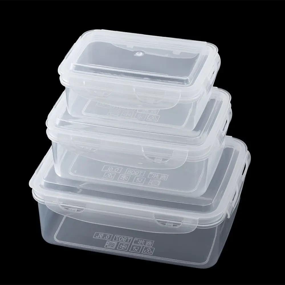 7 formati Bento Box in plastica Picnic Snack contenitore per la conservazione dei pasti preparazione degli alimenti scatola per il pranzo per pentole da campeggio stoviglie per la scuola per bambini