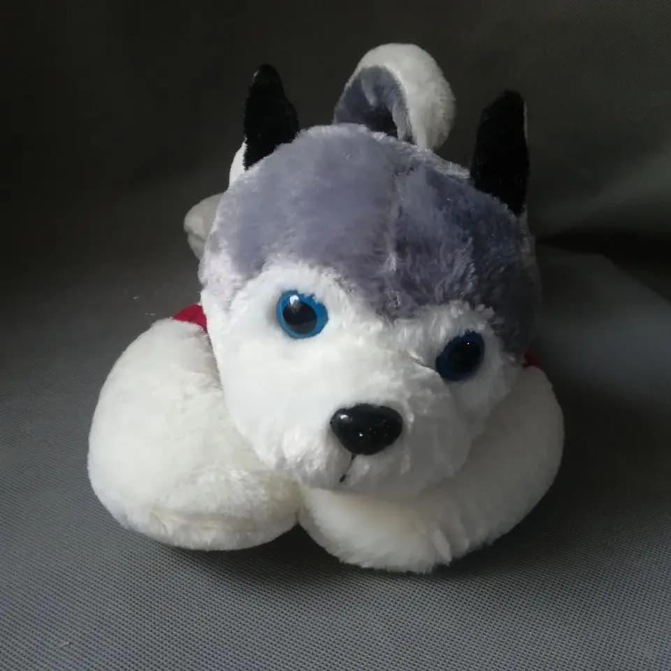 lovely sweater husky dog plush toy about 40cm lying dog soft doll baby toy birthday gift b0444