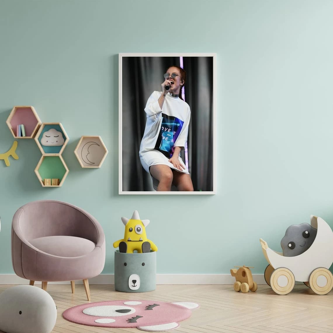 Jess Glynne Music Star Poster Stampa artistica su tela Pittura Immagini murali Soggiorno Decorazioni per la casa (senza cornice)