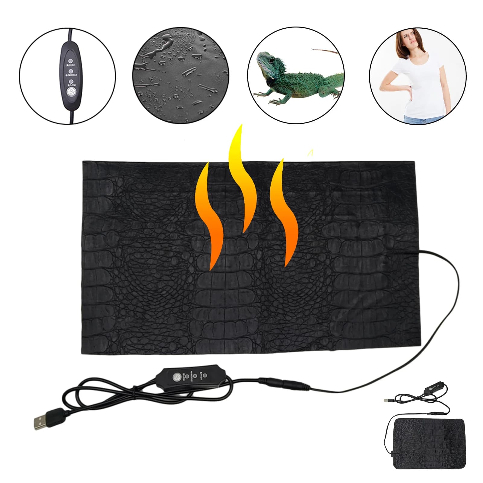 Terrario rettili tappetino termico arrampicata animali domestici cuscinetti riscaldanti rettile coperta elettrica rettili tartarughe per animali serpente lucertola fornitura di criceti