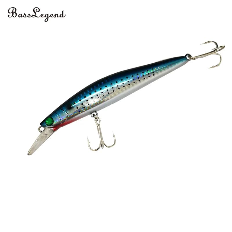 BassLegend Pesca Acqua Salata Richiamo Lungo Cast Galleggiante Minnow Spigola Luccio Esca Wobbler 125mm 21g