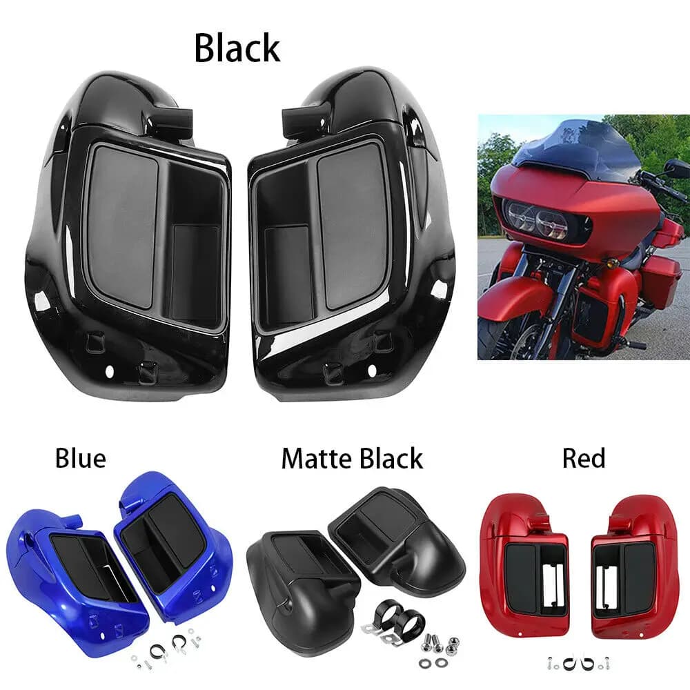 Gamba inferiore ventilata carenatura vano portaoggetti per Harley Touring Street Glide Road King Electra Glide 2014-2023 2015 2014 2018 Moto