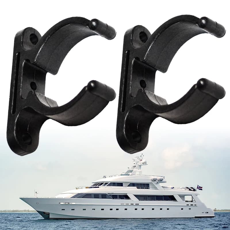 2pcs Clip per gancio per barca misura 38MM 1-1/2 'dia Pole Tube Kayak Paddle Holder Split Clip Paddle Rod Keeper Boat Hook Clip