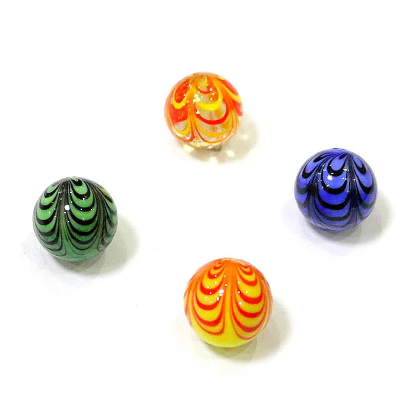 4 pezzi 16MM colorati diversi stili in vetro di Murano palline Charms ornamenti perline genitore-figlio gioco flipper Pat giocattoli per bambini