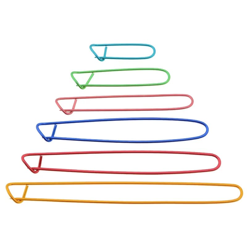 6 pz/set 6-20 cm alluminio ferri da maglia clip artigianale punti titolari spille da balia uncinetto ganci bloccaggio tessitura strumenti di cucito