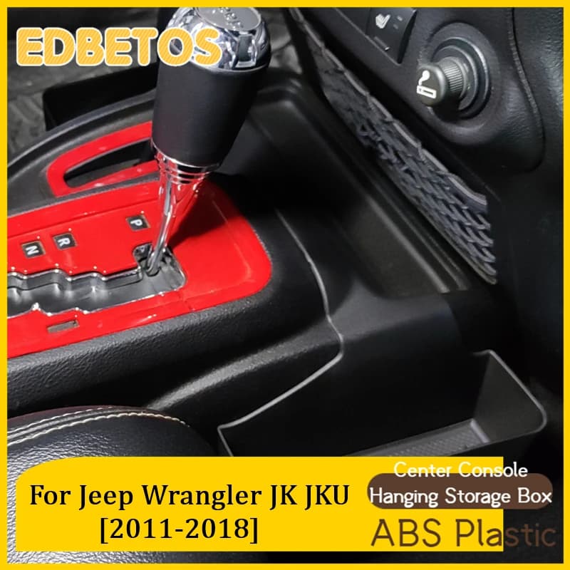 Per Jeep Wrangler JK JKU 2011 2012 2013 2014 2015 2016 2017 2018 Console centrale appesa scatola di immagazzinaggio ABS Car Gear Shift Organizer