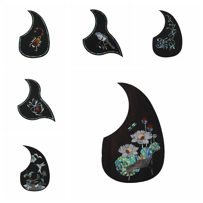 1PC Folk chitarra acustica Pickguard autoadesivo di alta qualità Pick Guard Sticker per accessori per chitarra acustica legno di rosa