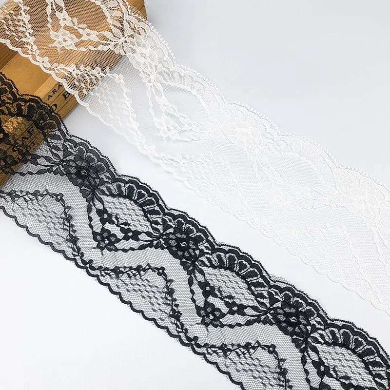 Nastro in pizzo non elastico da 5 metri, nastro in pizzo ricamato per artigianato, passamaneria in tessuto per cucito, nastro in pizzo per gonna, accessori