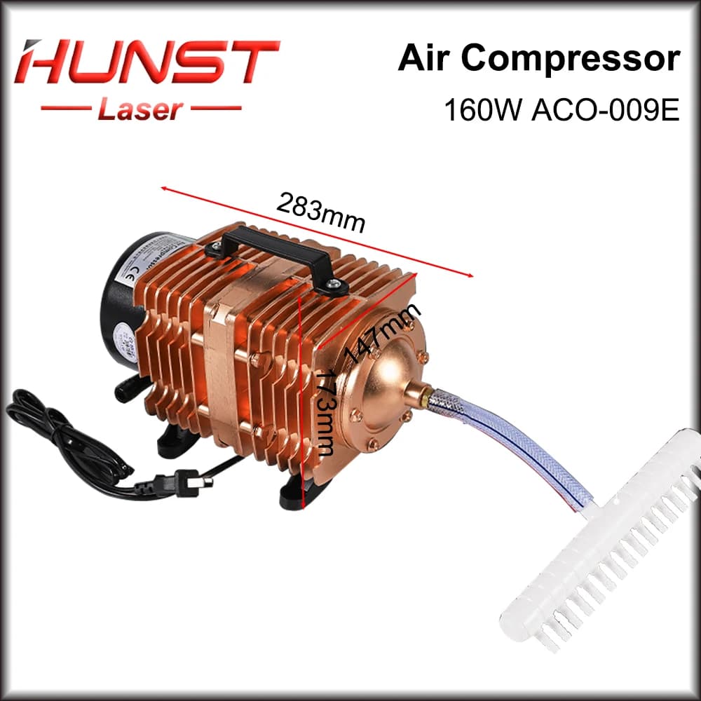 Compressore d'Aria Elettrico Magnetico Hunst 160W 220V ACO-009E, per Macchine da Taglio e Incisione Laser CO2