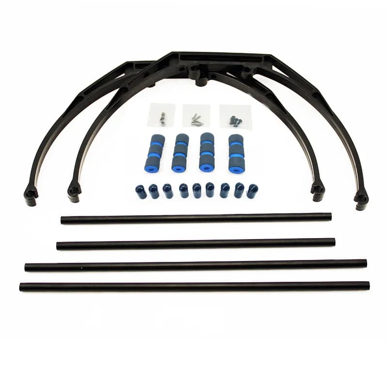 Telaio F450 F550 con Carrello di Atterraggio, Pattini di Atterraggio, Gimbal per Fotografia Aerea FPV, Ammortizzatore, Piedini Alti - Nero per Quadricottero RC