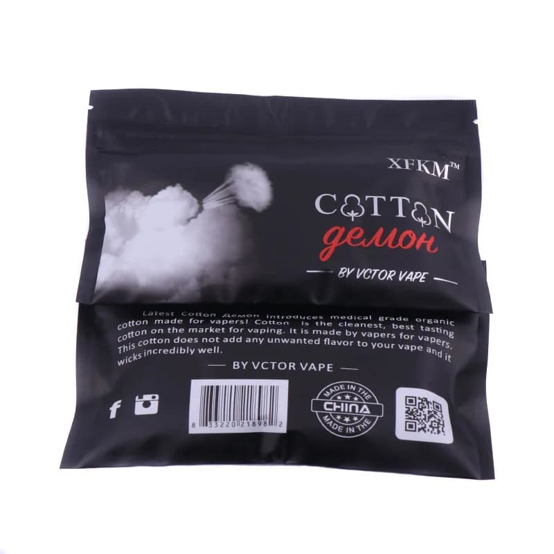 XFKM Devil 1 2 5/Borse RDA Cotone XFKM Cotone per RBA RDA Bobina fai da te Atomizzatore Cotone Pancetta Pulizia Cotone organico