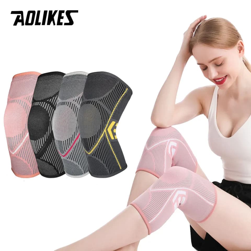 AOLIKES 1 pz ginocchiere da palestra sport Fitness ginocchiera ginocchiera elastica supporto per attrezzi Patella corsa pallacanestro pallavolo Tennis