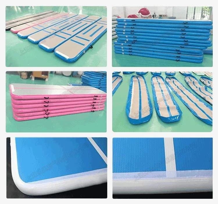Tappetino da palestra gonfiabile di molte dimensioni Esercizio fisico Air Tumble Track Tappetino da yoga Ginnastica Allenamento Uso per giochi di cheerleader Taekwondo