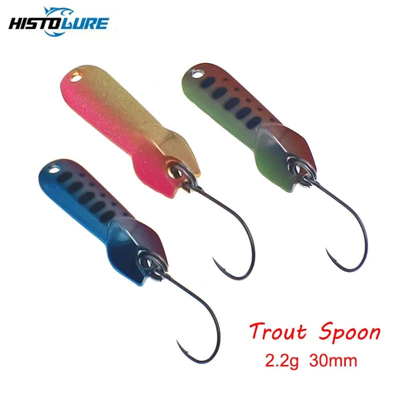 HISTOLURE Cucchiaio Esca 2.2g 30mm Metallo Richiamo di Pesca Alla Trota Pesca Wobbler Cucchiaio Richiamo Persico Luccio Salmone