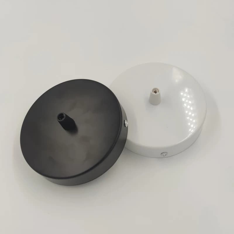 Soffitto Piatto Rotondo 8/10/12cm Nero/Bianco Accessori di Illuminazione Per Lampada a Sospensione Lampada Da Parete Soffitto lampada Base Della Lampada FAI DA TE + Filo di Blocco