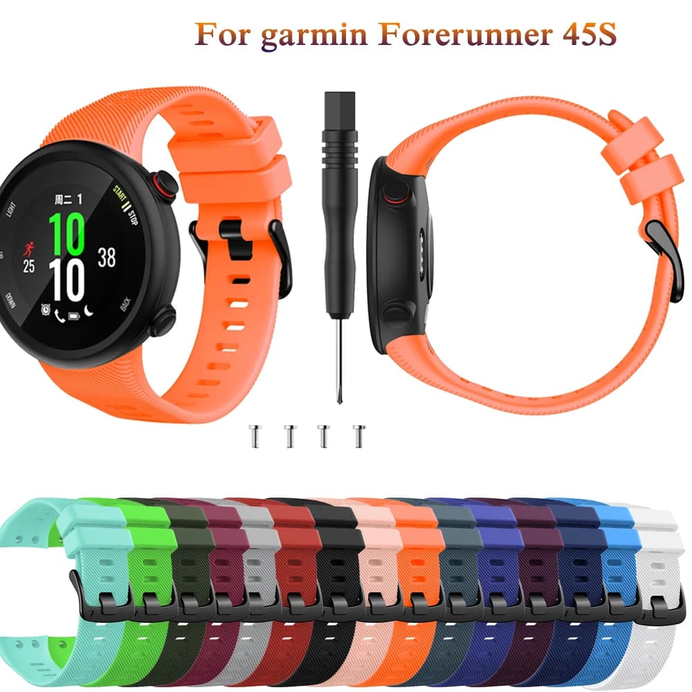 Nuovo cinturino da polso di ricambio in silicone sportivo di moda per Garmin forerunner 45S accessori per orologi intelligenti per cinturino forerunner 45S
