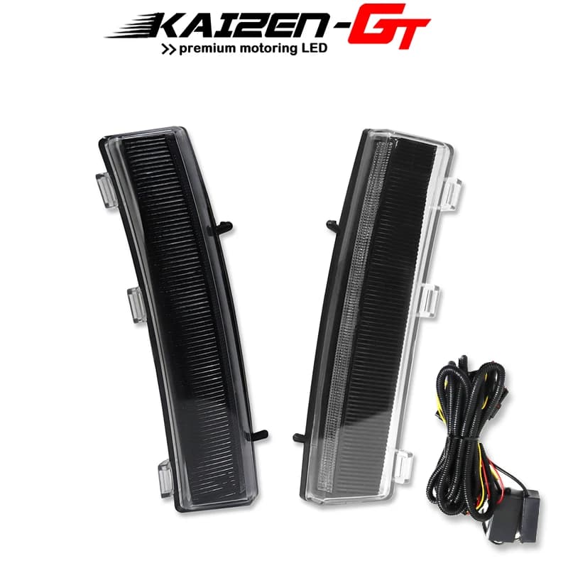 Luci diurne DRL a LED bianche Switchback per paraurti anteriore con indicatori di direzione ambra per Nissan 350Z LCI 2006-2009