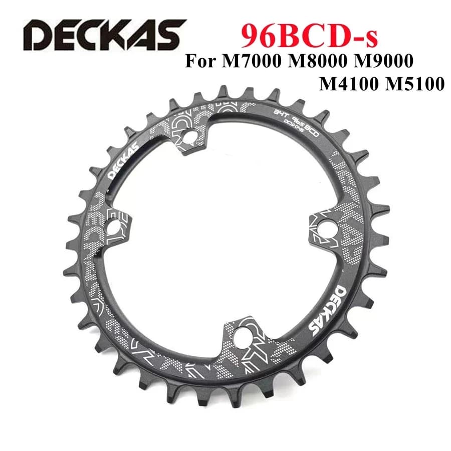 Deckas 96bcd Mountain bicicletta Corona BCD 96mm Asimmetria 32/34/36/38T Corona Piastra Parti Per M7000 M8000 M4100 M5100 manovella bici