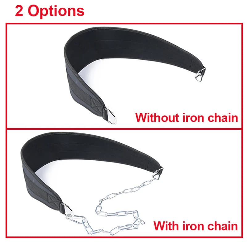 Weight Lift Belt, Nylon Belt Resistant with Weight Chain, Strength Training and Bodybuilding, Home Gym