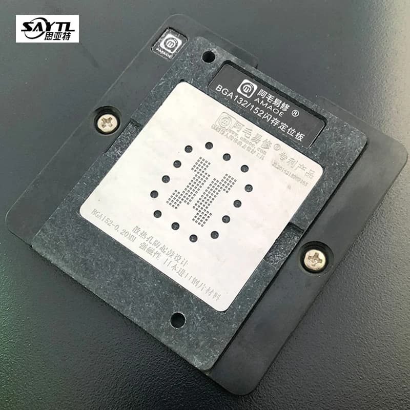 BGA Reballing Stencil Plant Tin Platform kit per SSD disco a stato solido memoria flash BGA 132 152 IC Chip BGA modello di saldatura