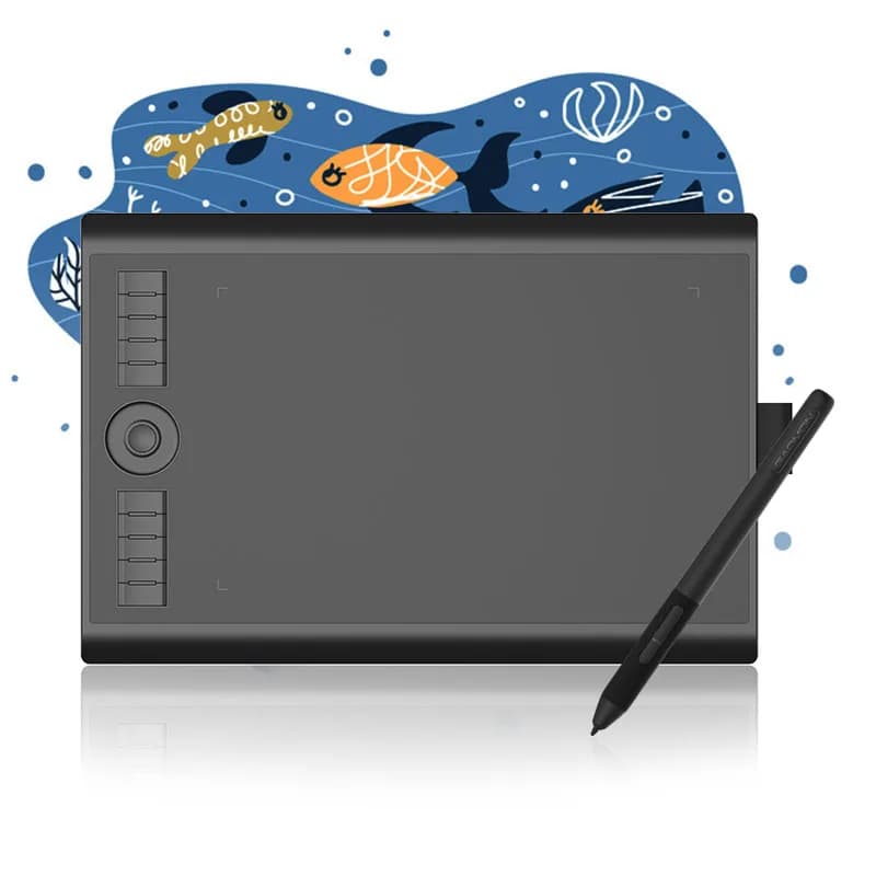 Tavolette grafiche M10K Pro Gaomon Tavoletta grafica grande da 10x6 pollici Tavoletta grafica digitale Supporto funzione radiale con 10 tasti di scelta rapida