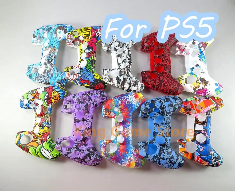 15 pz/lotto Per SONY Playstation5 PS5 Controller di Gioco Protezione Della Cassa Della Pelle Custodia In Silicone Morbido Gel di Gomma Della Copertura Per PS5 Accessori